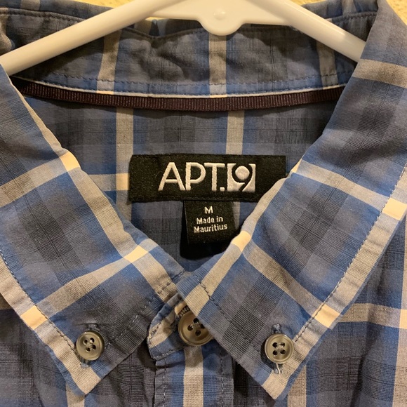 Blue Checkered Button Down Shirt - Picture 3 of 3
